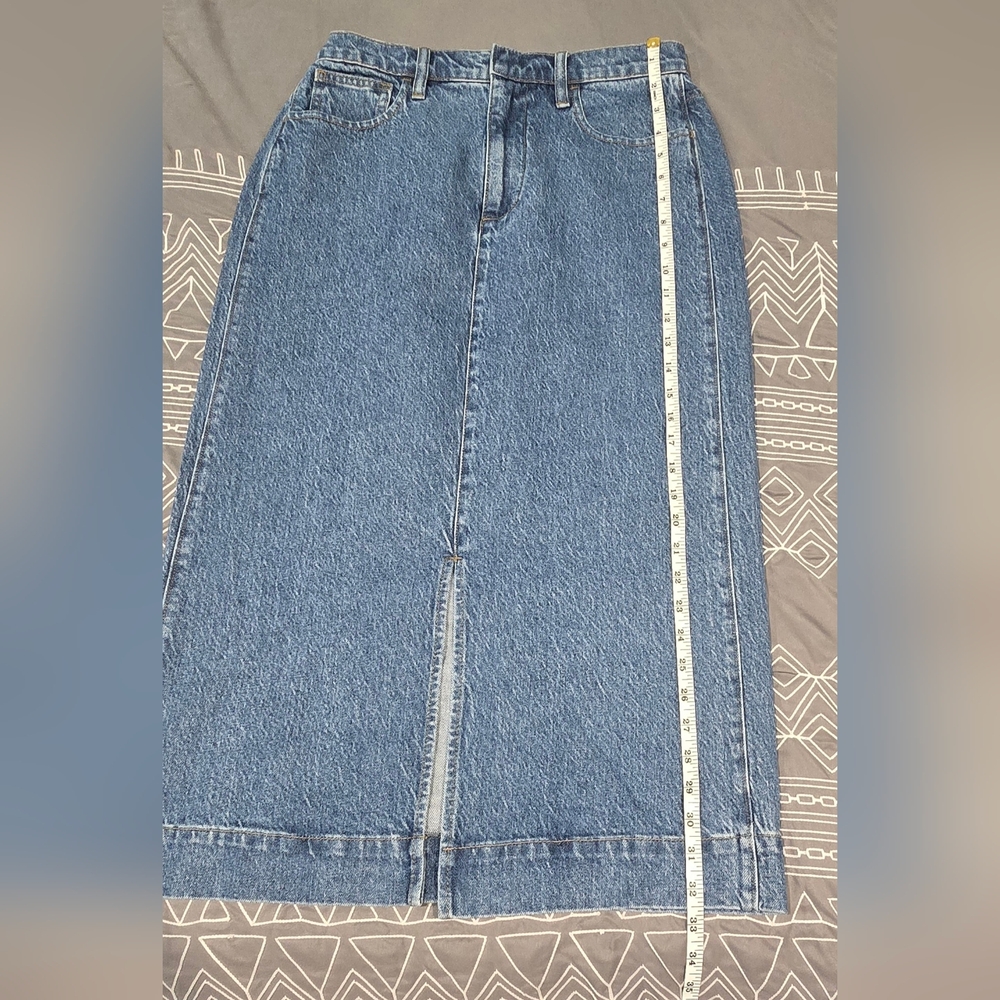 J.Crew Midi Denim Skirt Size 28 - Picture 2 of 8